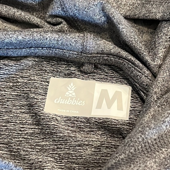 ⭐️ chubbies Gray Reflective Flamingo Palms Print Hoodie Pullover Medium - Picture 5 of 9